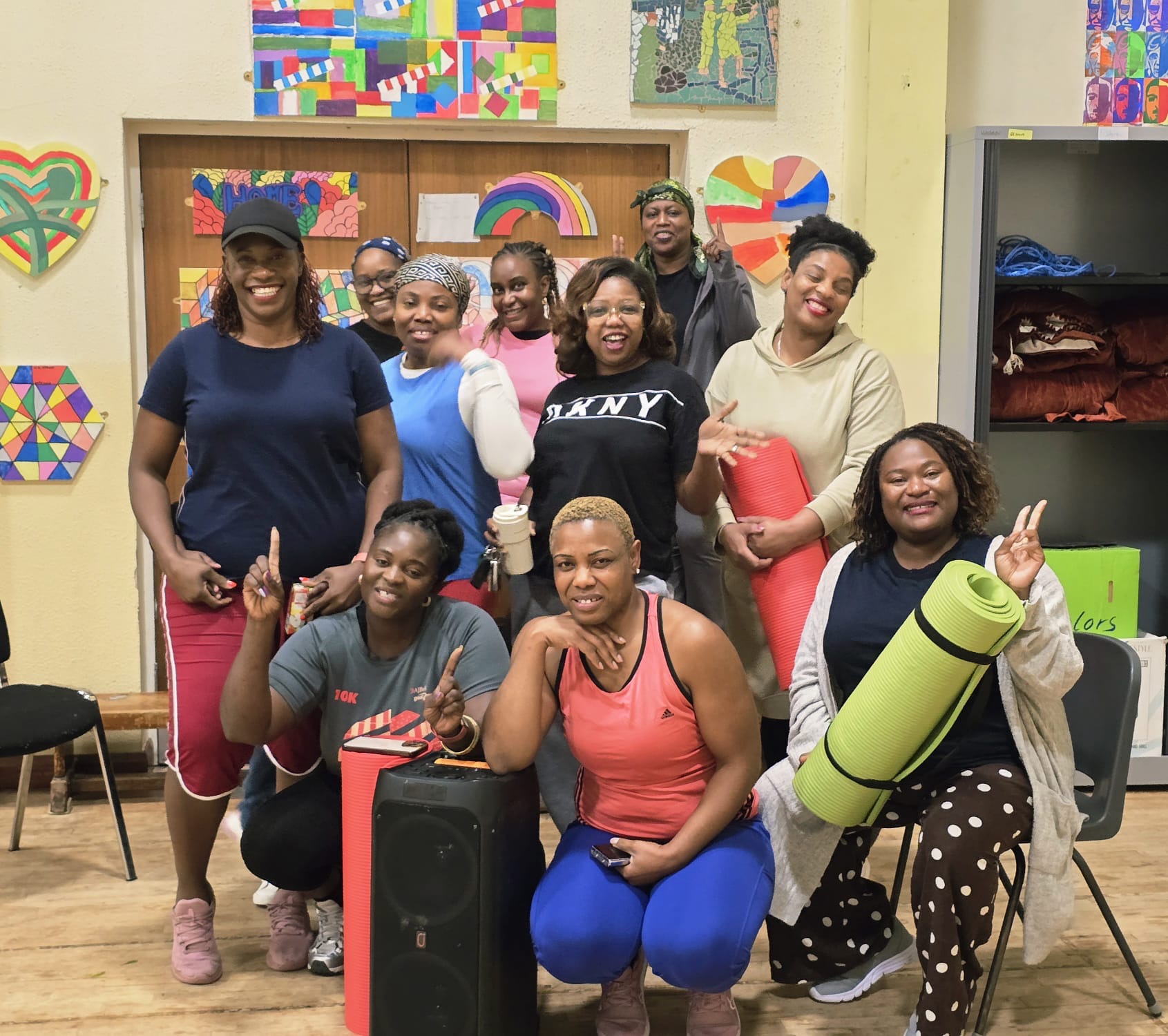 Women together after an AfroFit session
